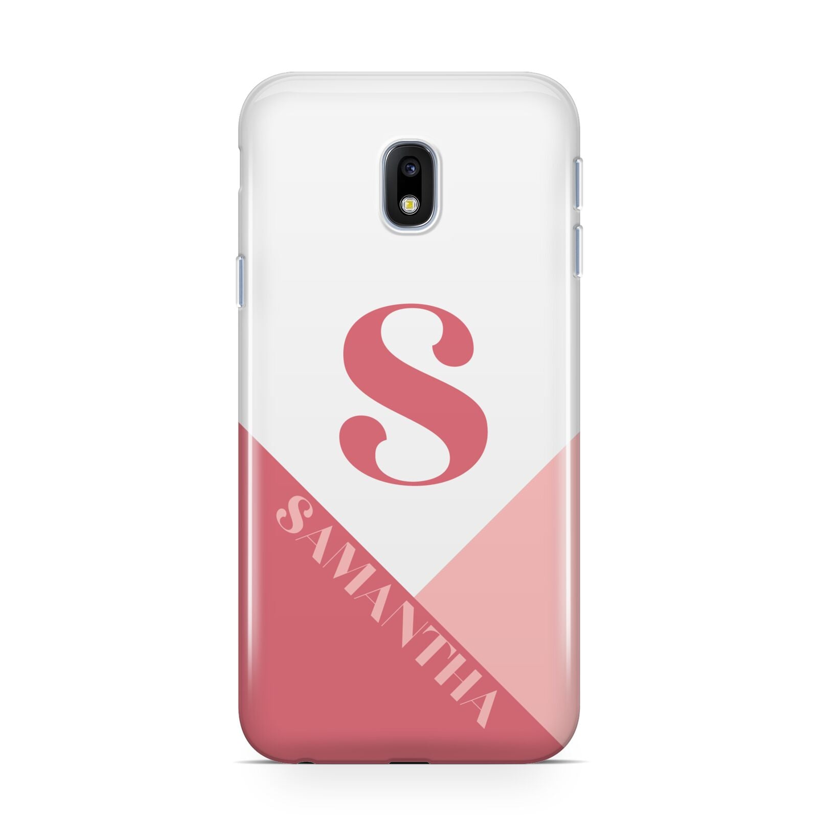 Abstract Pink Initial with Name Samsung Galaxy J3 2017 Case