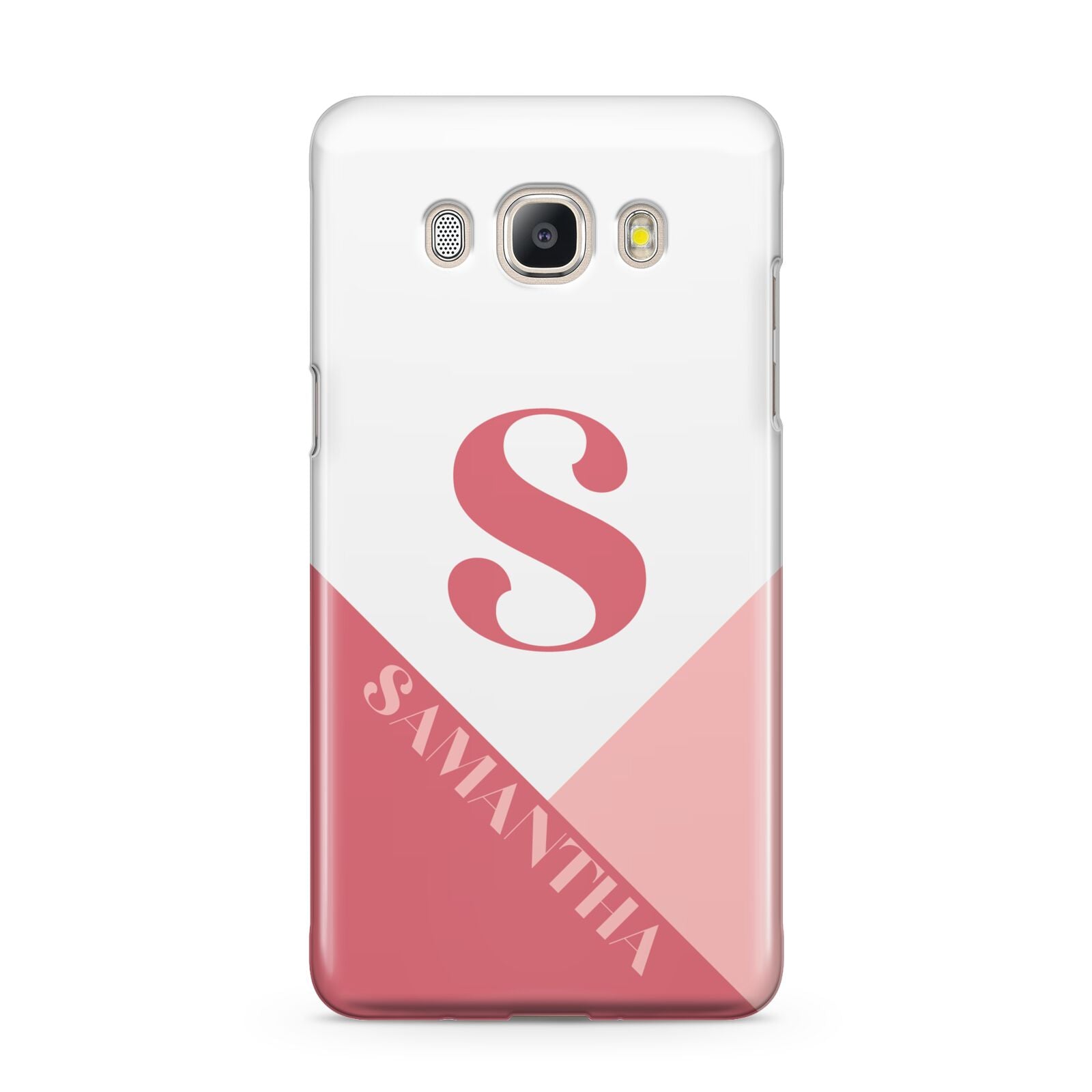 Abstract Pink Initial with Name Samsung Galaxy J5 2016 Case