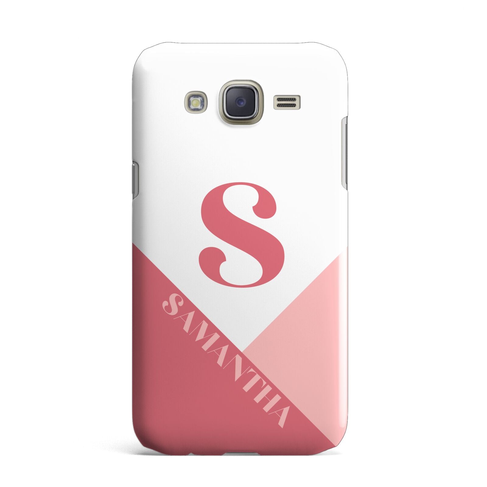 Abstract Pink Initial with Name Samsung Galaxy J7 Case