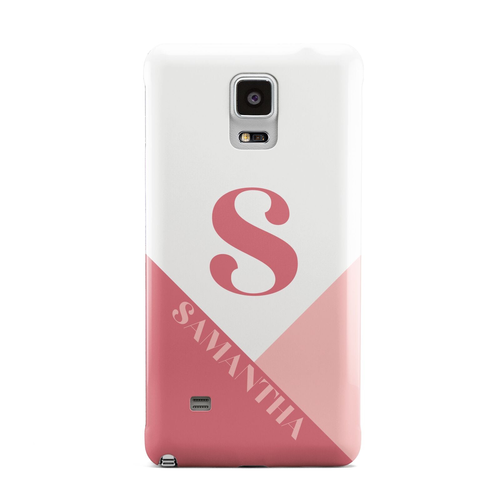 Abstract Pink Initial with Name Samsung Galaxy Note 4 Case