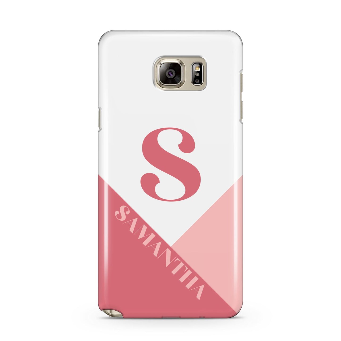 Abstract Pink Initial with Name Samsung Galaxy Note 5 Case