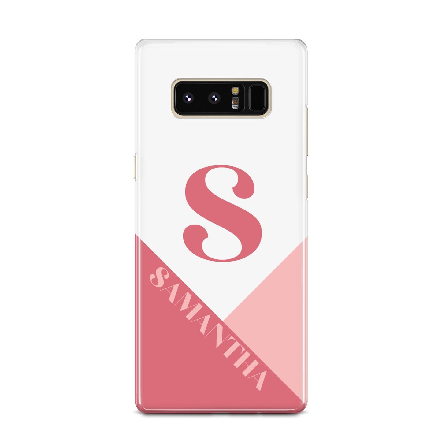 Abstract Pink Initial with Name Samsung Galaxy Note 8 Case