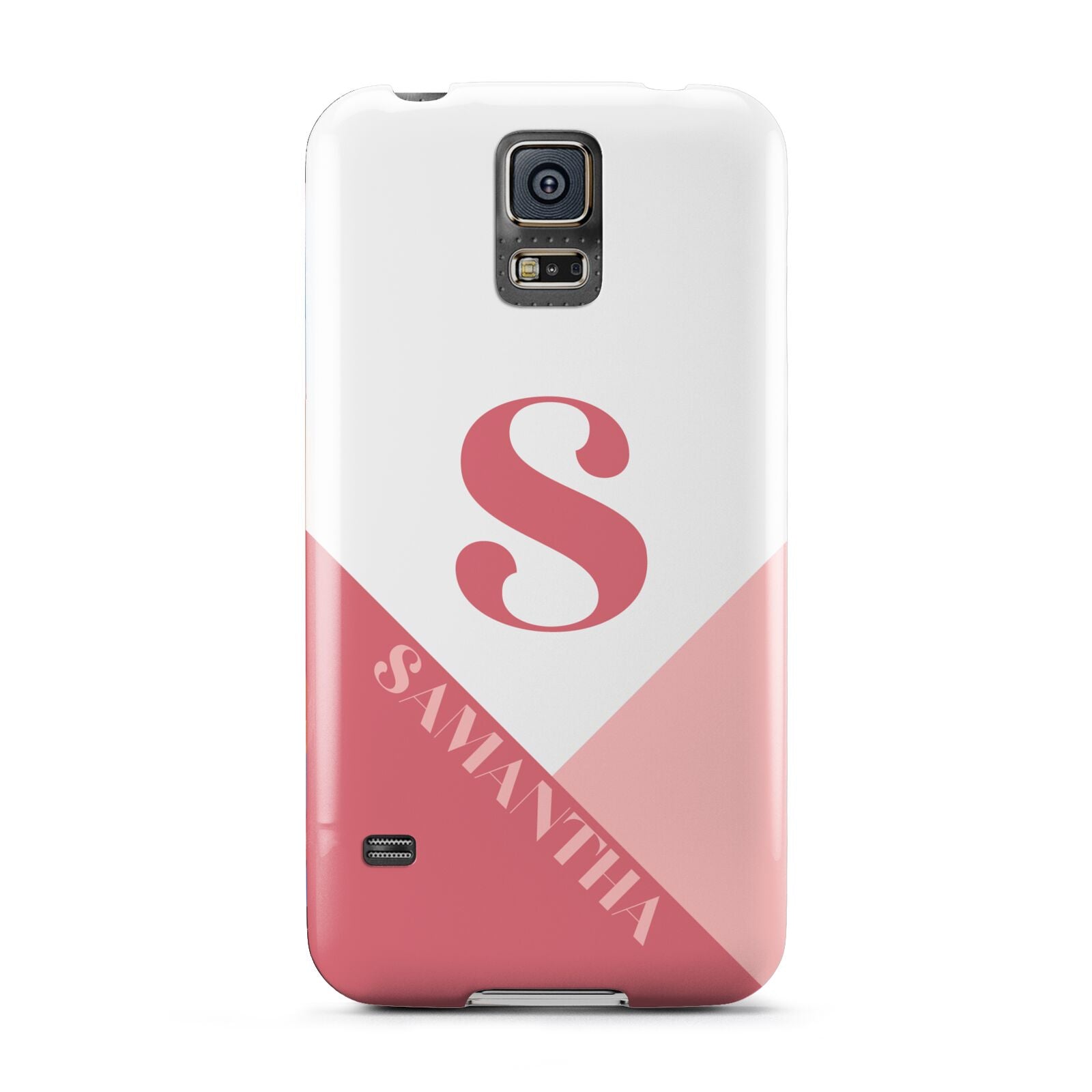 Abstract Pink Initial with Name Samsung Galaxy S5 Case