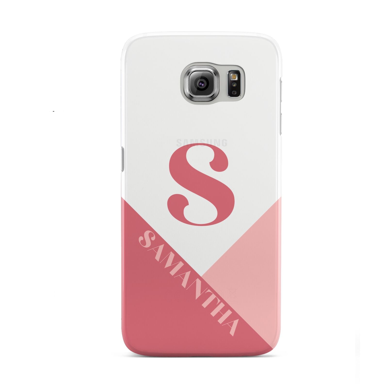 Abstract Pink Initial with Name Samsung Galaxy S6 Case