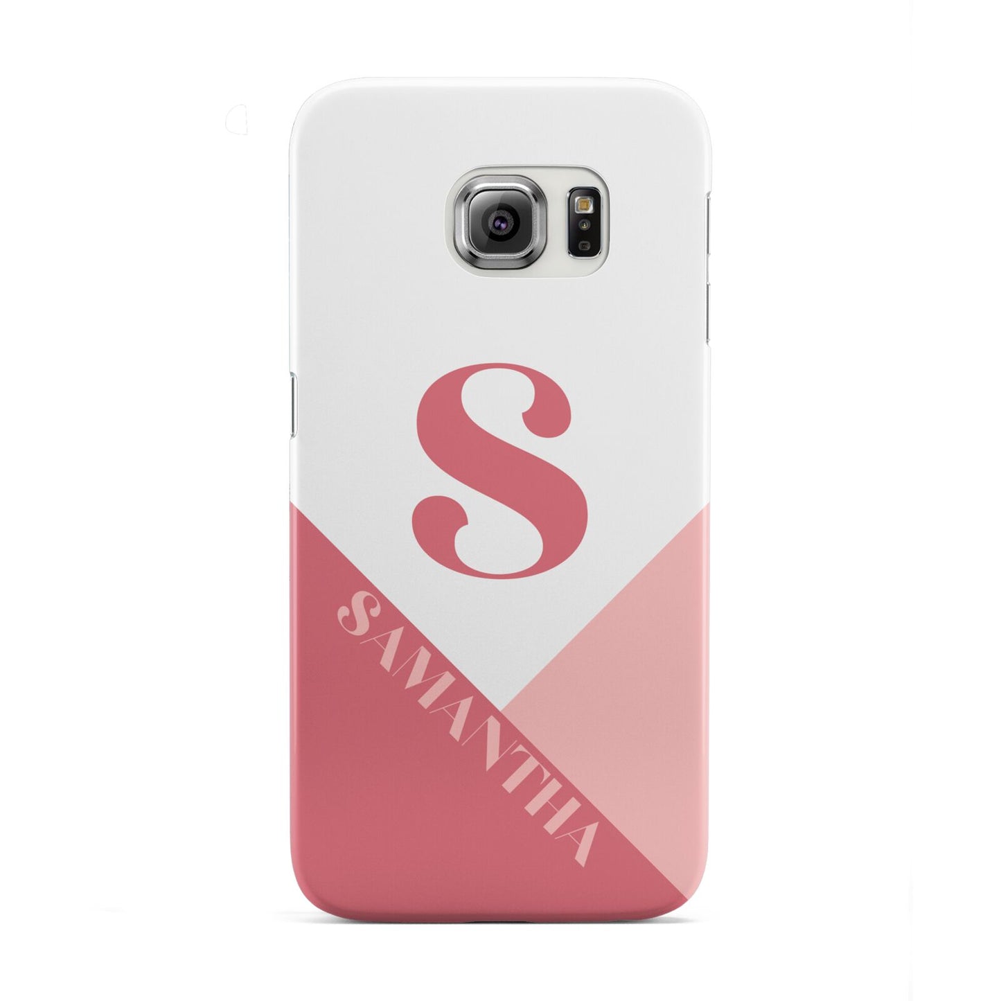 Abstract Pink Initial with Name Samsung Galaxy S6 Edge Case