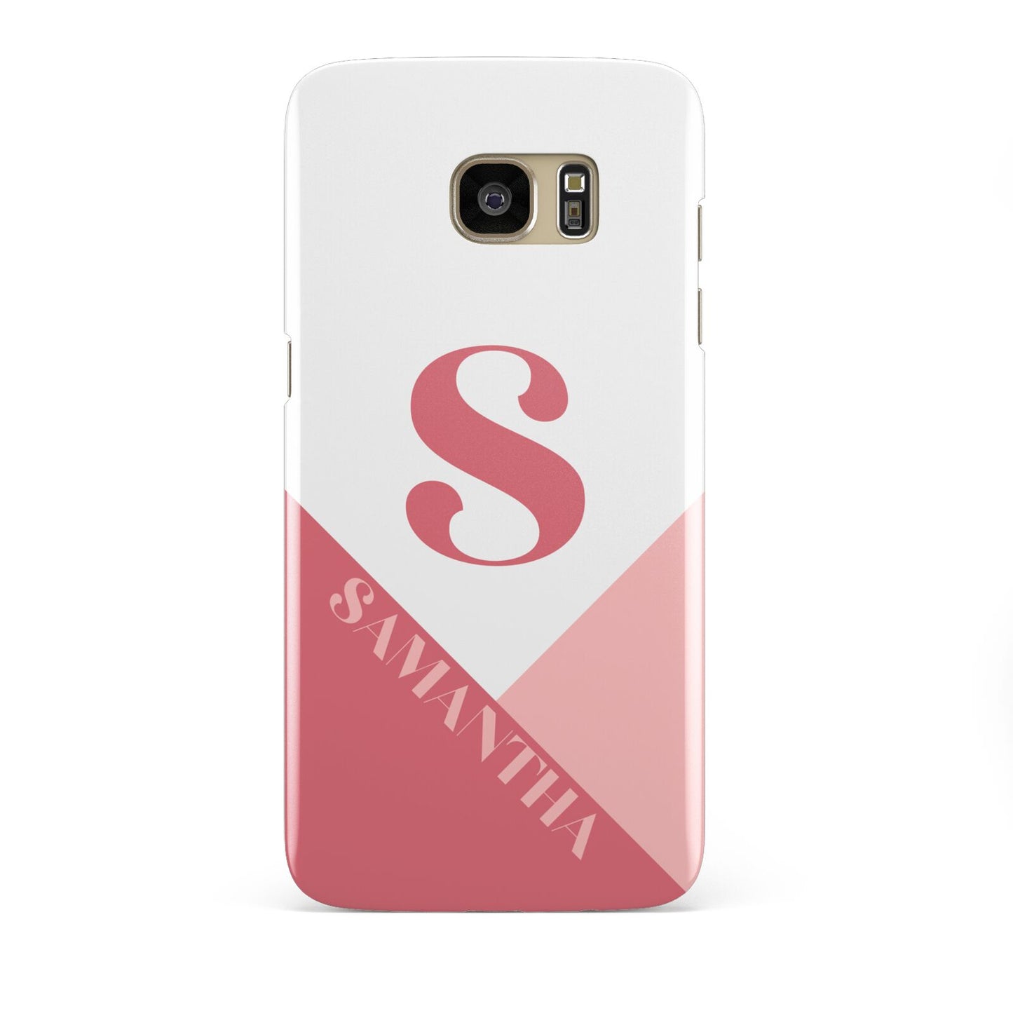 Abstract Pink Initial with Name Samsung Galaxy S7 Edge Case