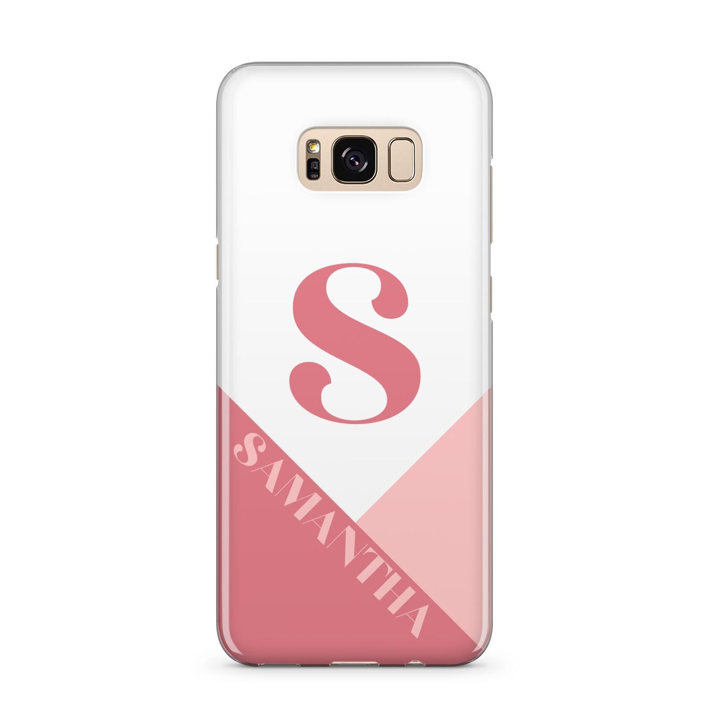 Abstract Pink Initial with Name Samsung Galaxy S8 Plus Case
