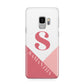 Abstract Pink Initial with Name Samsung Galaxy S9 Case