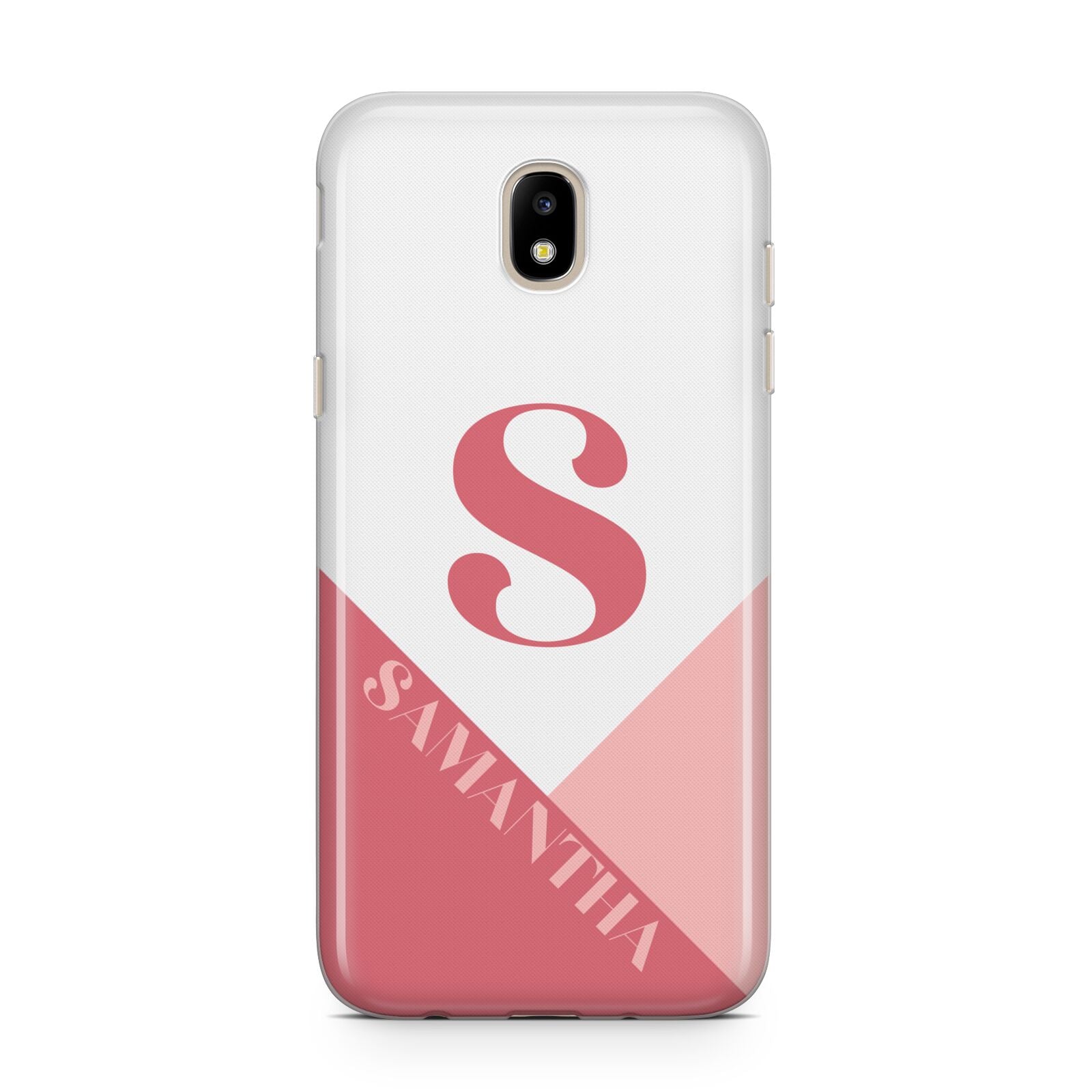 Abstract Pink Initial with Name Samsung J5 2017 Case