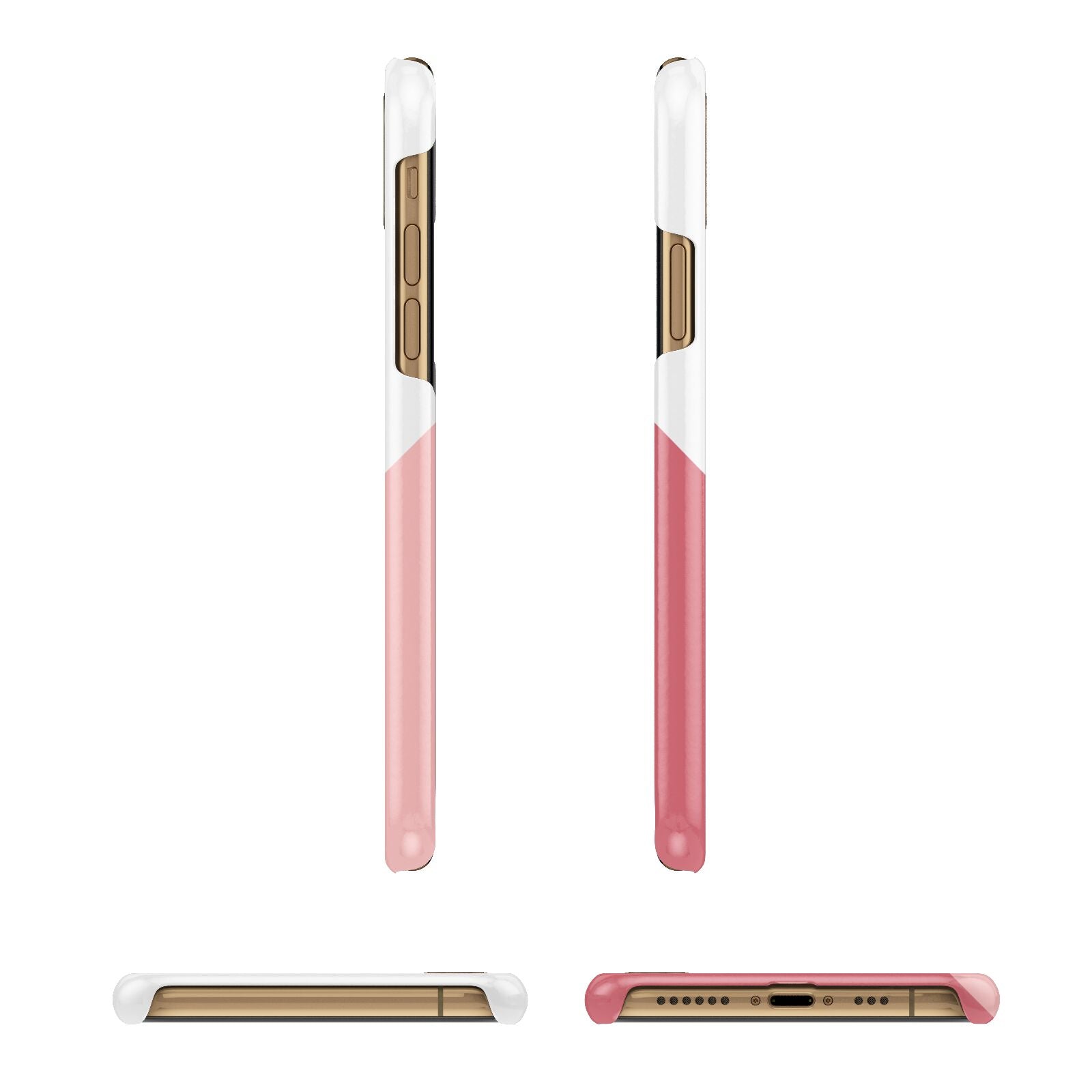 Abstract Pink Initial with Name iPhone 11 3D Snap Case Angle Images