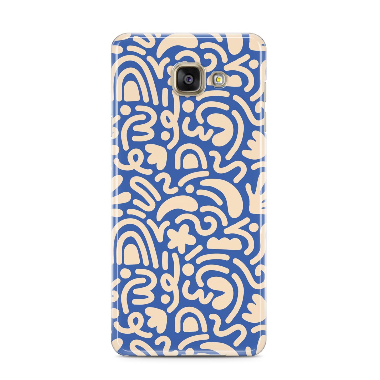 Abstract Samsung Galaxy A3 2016 Case on gold phone