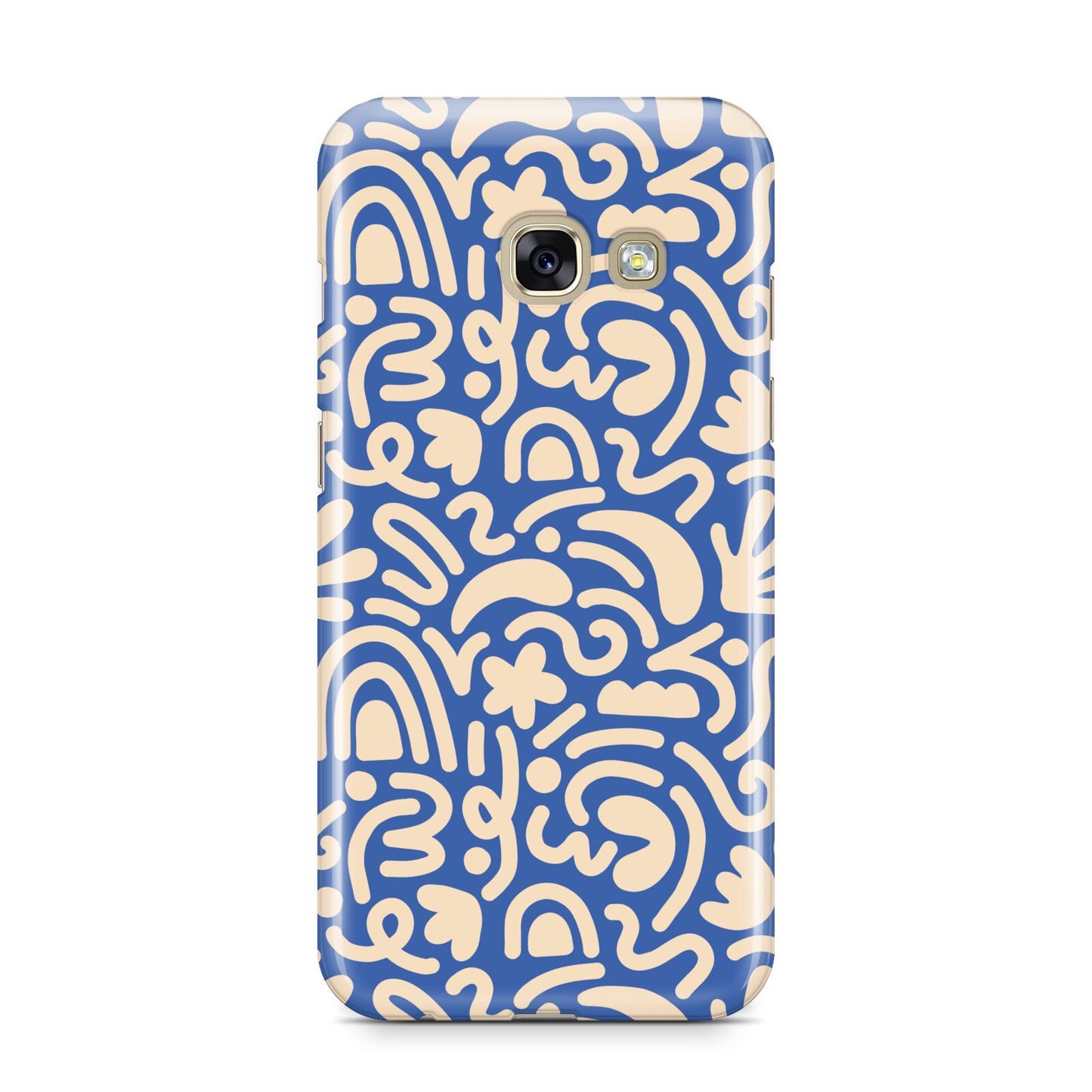 Abstract Samsung Galaxy A3 2017 Case on gold phone