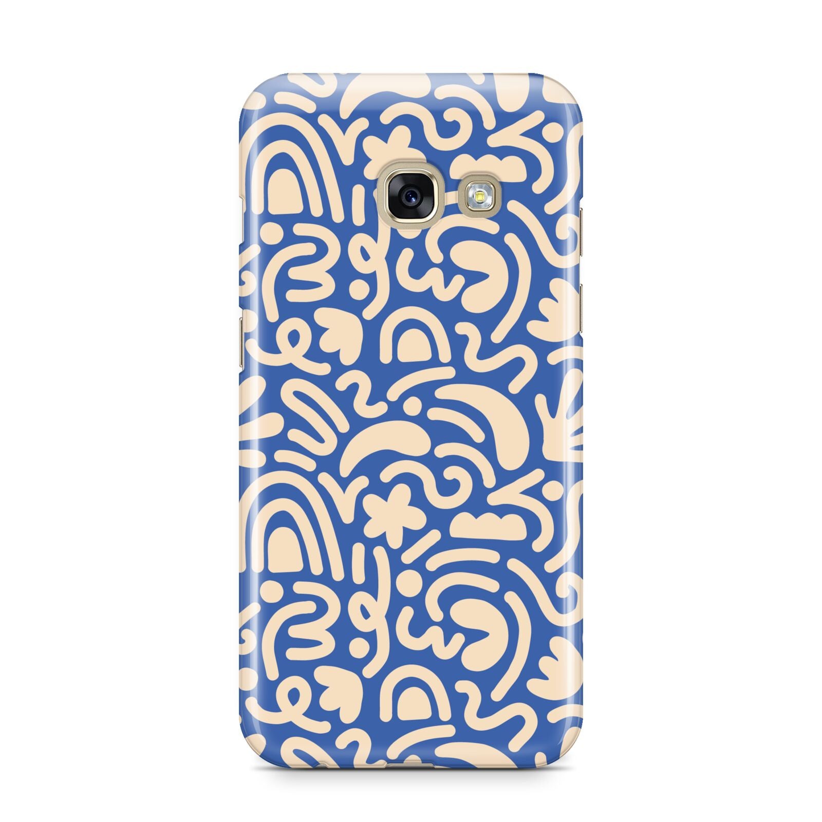 Abstract Samsung Galaxy A3 2017 Case on gold phone