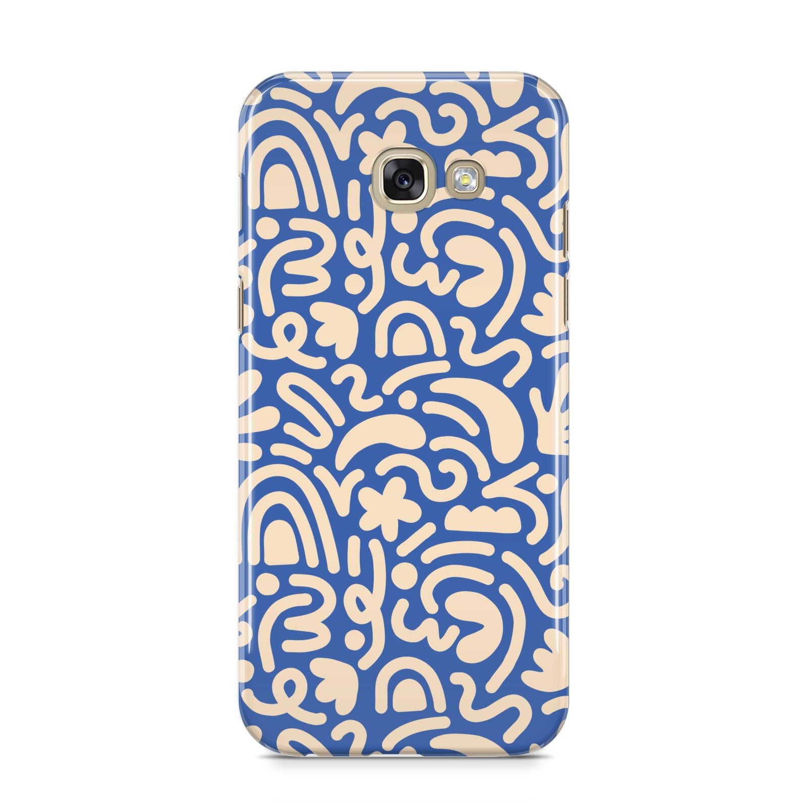 Abstract Samsung Galaxy A5 2017 Case on gold phone