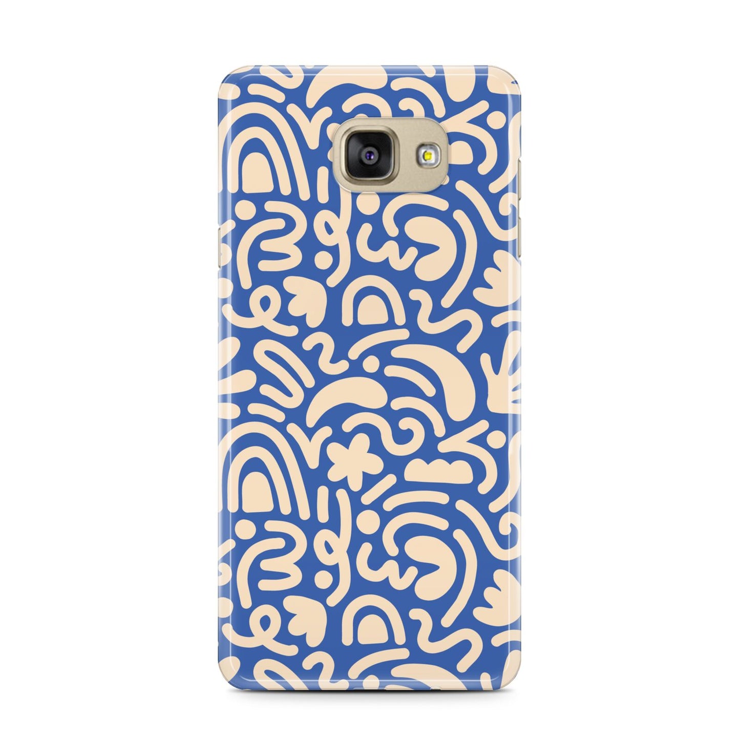 Abstract Samsung Galaxy A7 2016 Case on gold phone