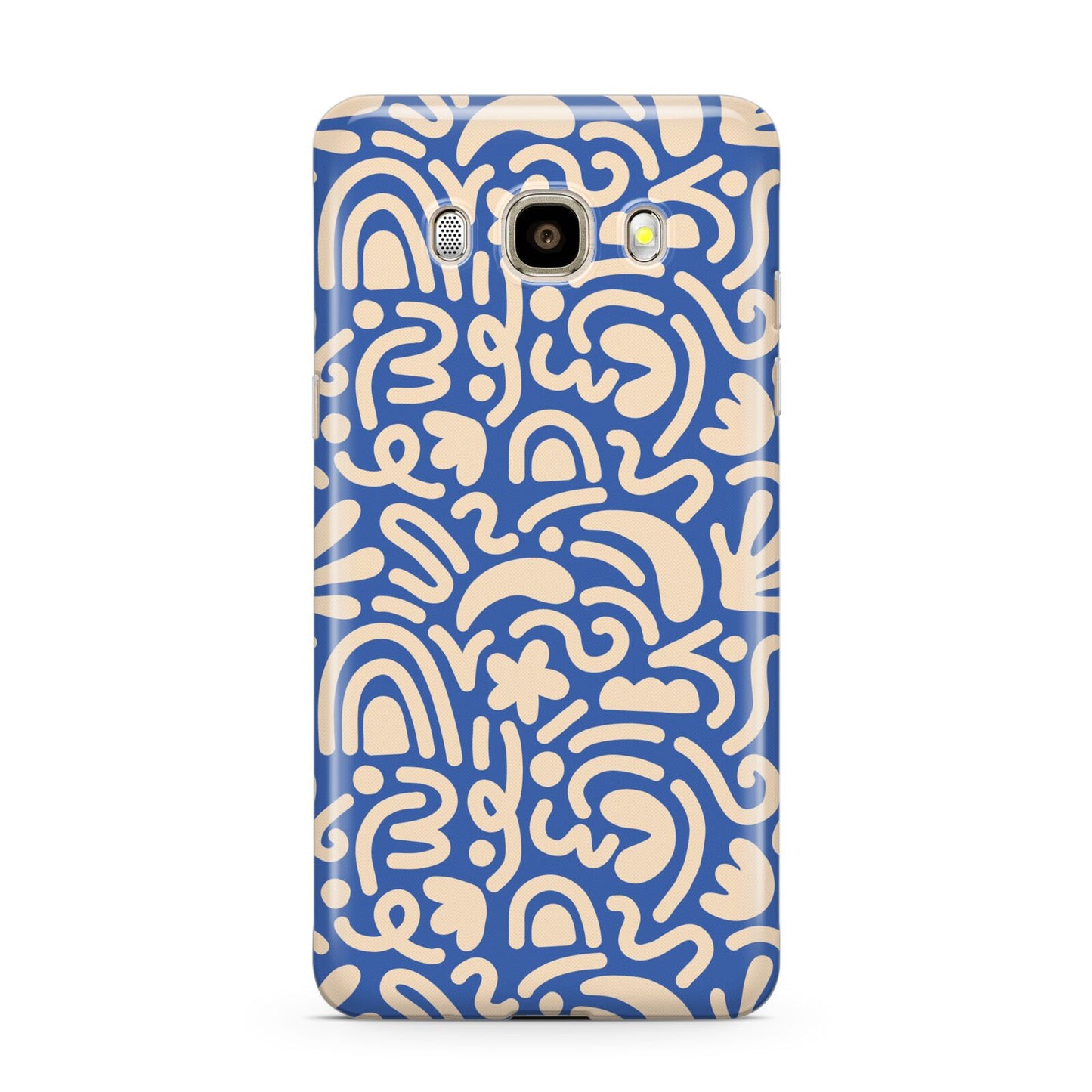 Abstract Samsung Galaxy J7 2016 Case on gold phone