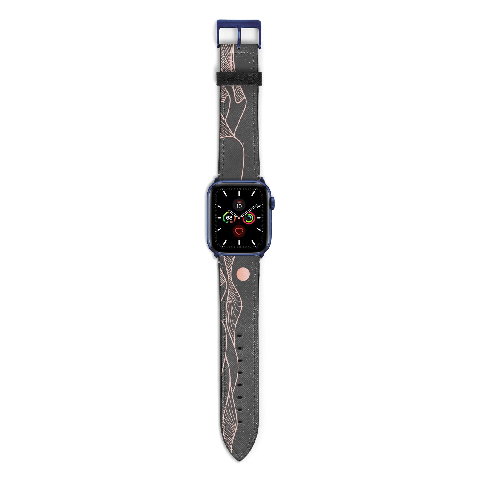 Abstract Sunset Apple Watch Strap with Blue Hardware