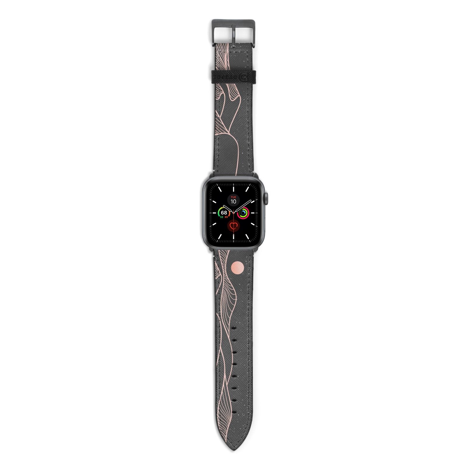 Abstract Sunset Apple Watch Strap with Space Grey Hardware