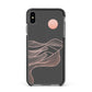 Abstract Sunset Apple iPhone Xs Max Impact Case Black Edge on Black Phone