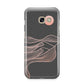 Abstract Sunset Samsung Galaxy A3 2017 Case on gold phone