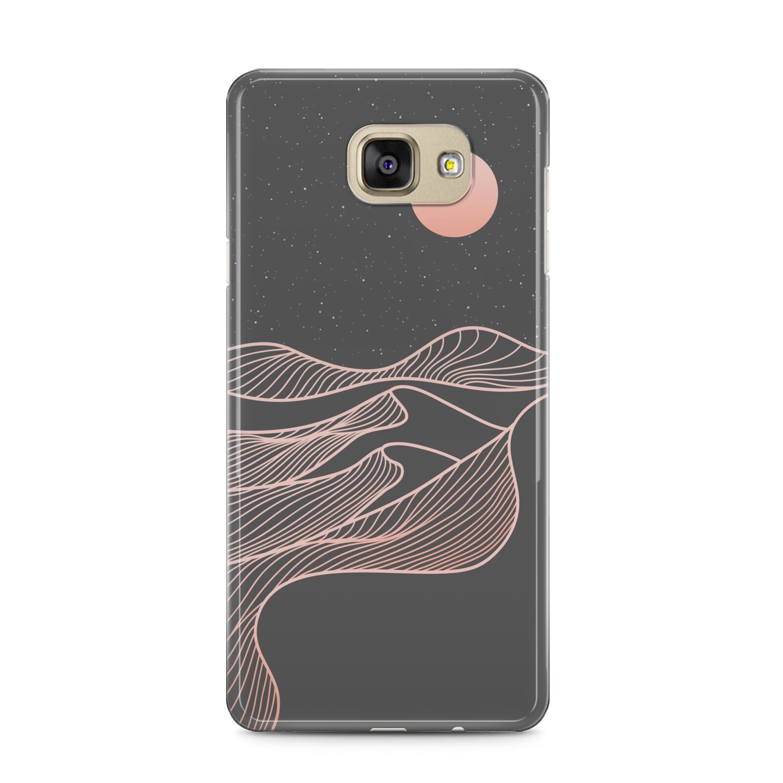 Abstract Sunset Samsung Galaxy A5 2016 Case on gold phone