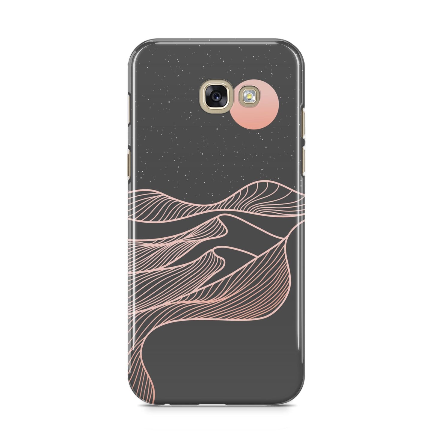 Abstract Sunset Samsung Galaxy A5 2017 Case on gold phone