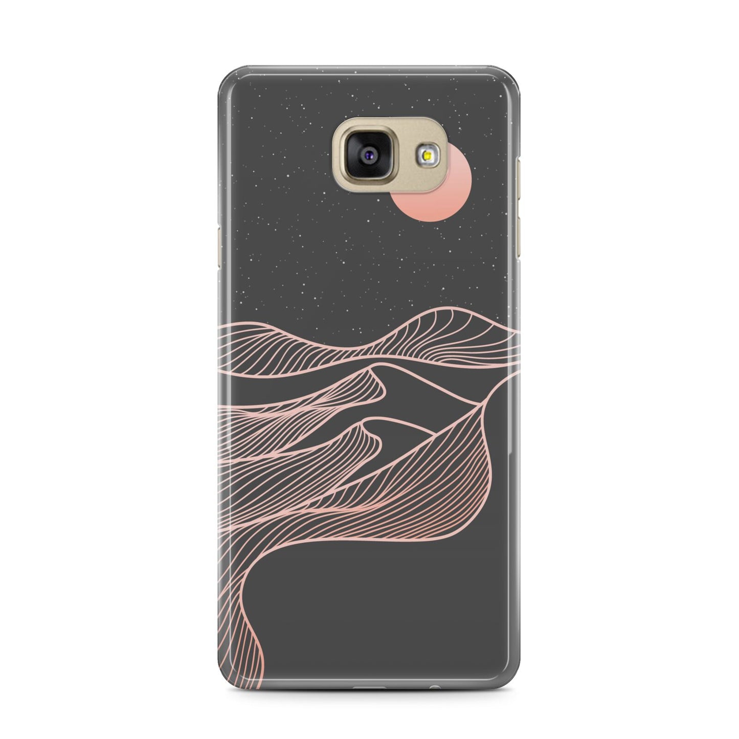 Abstract Sunset Samsung Galaxy A7 2016 Case on gold phone