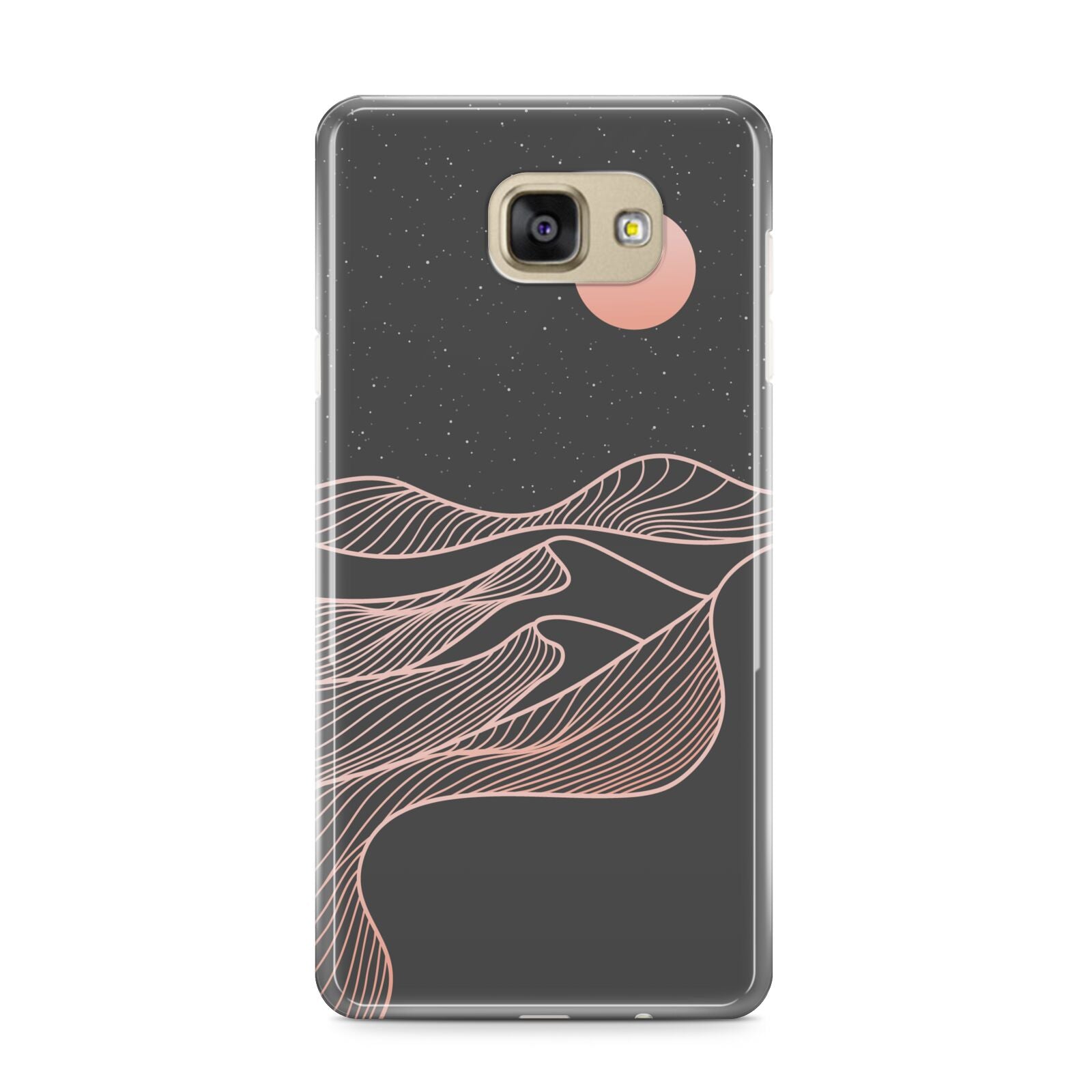Abstract Sunset Samsung Galaxy A9 2016 Case on gold phone