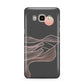 Abstract Sunset Samsung Galaxy J7 2016 Case on gold phone