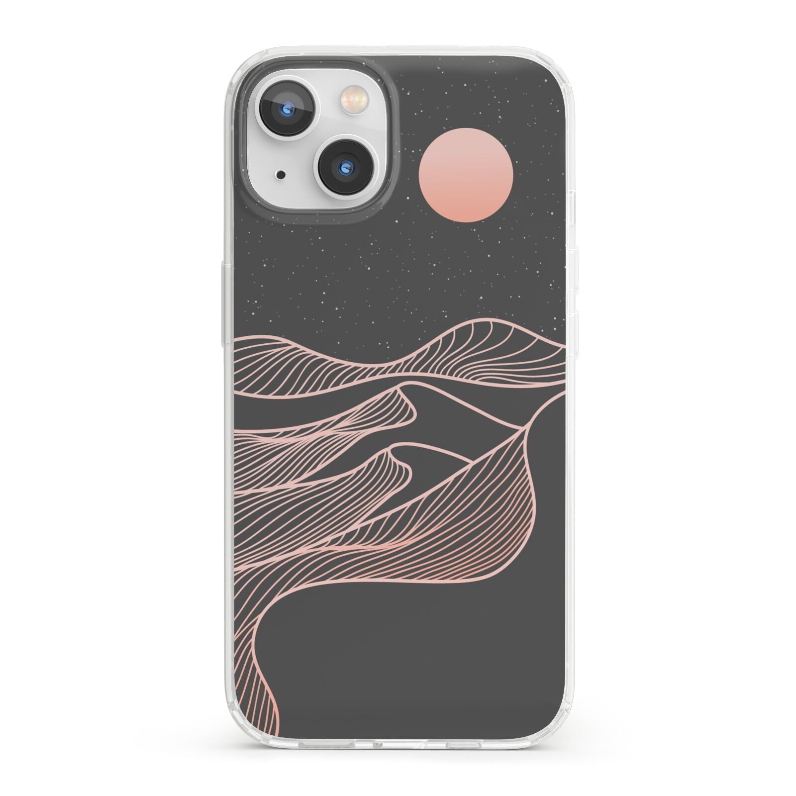 Abstract Sunset iPhone 13 Clear Bumper Case