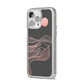 Abstract Sunset iPhone 14 Pro Max Clear Tough Case Silver Angled Image