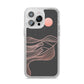 Abstract Sunset iPhone 14 Pro Max Glitter Tough Case Silver