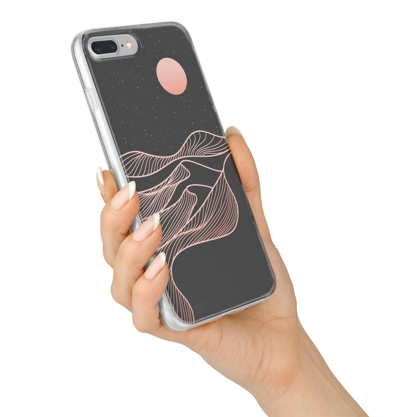 Abstract Sunset iPhone 7 Plus Bumper Case on Silver iPhone Alternative Image