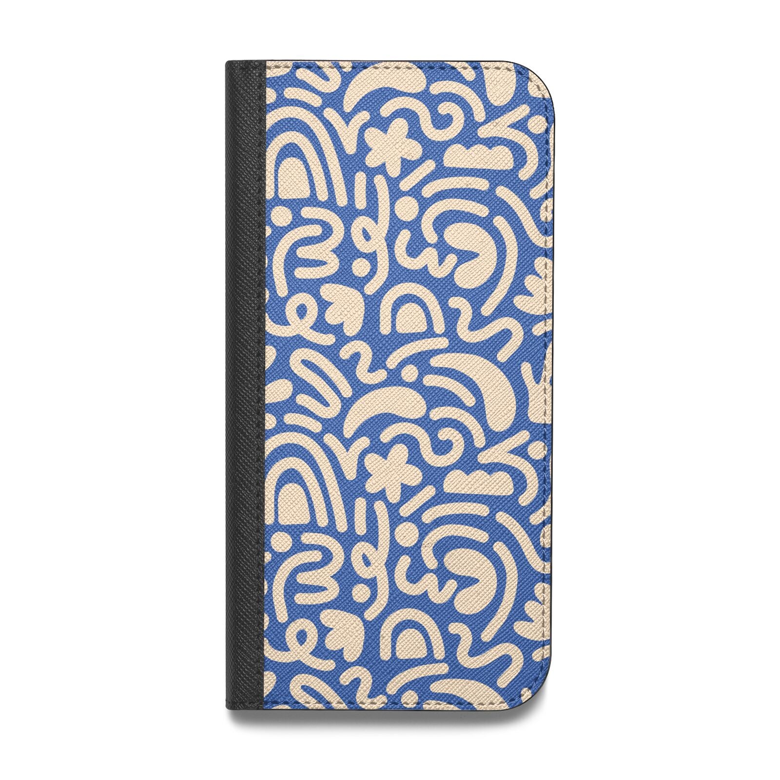 Abstract Vegan Leather Flip Samsung Case