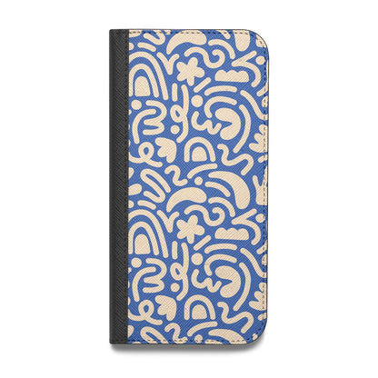 Abstract Vegan Leather Flip Samsung Case