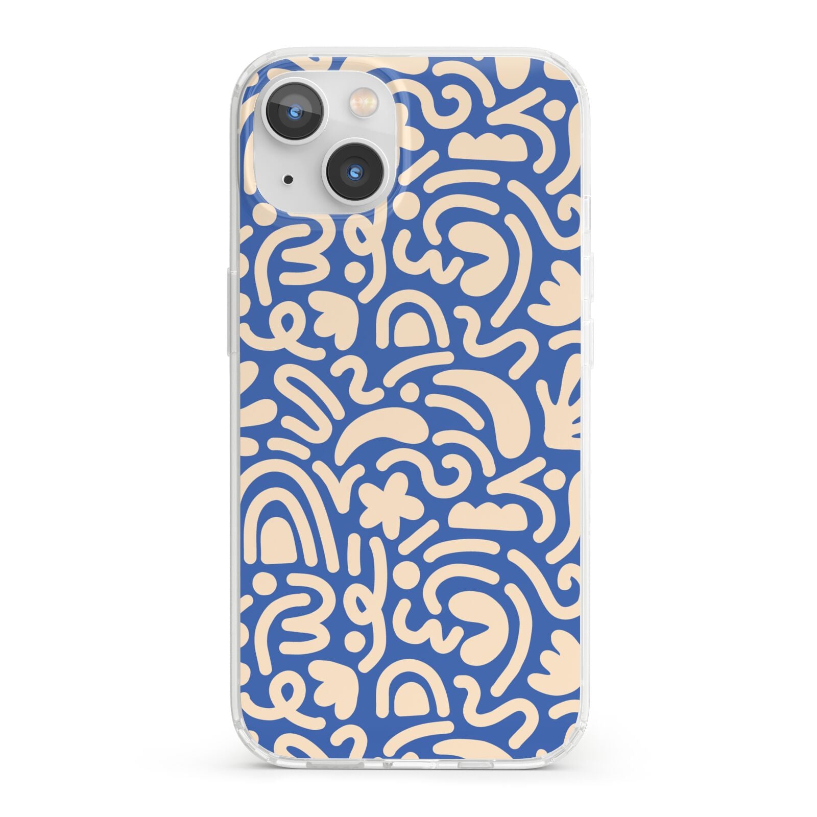 Abstract iPhone 13 Clear Bumper Case