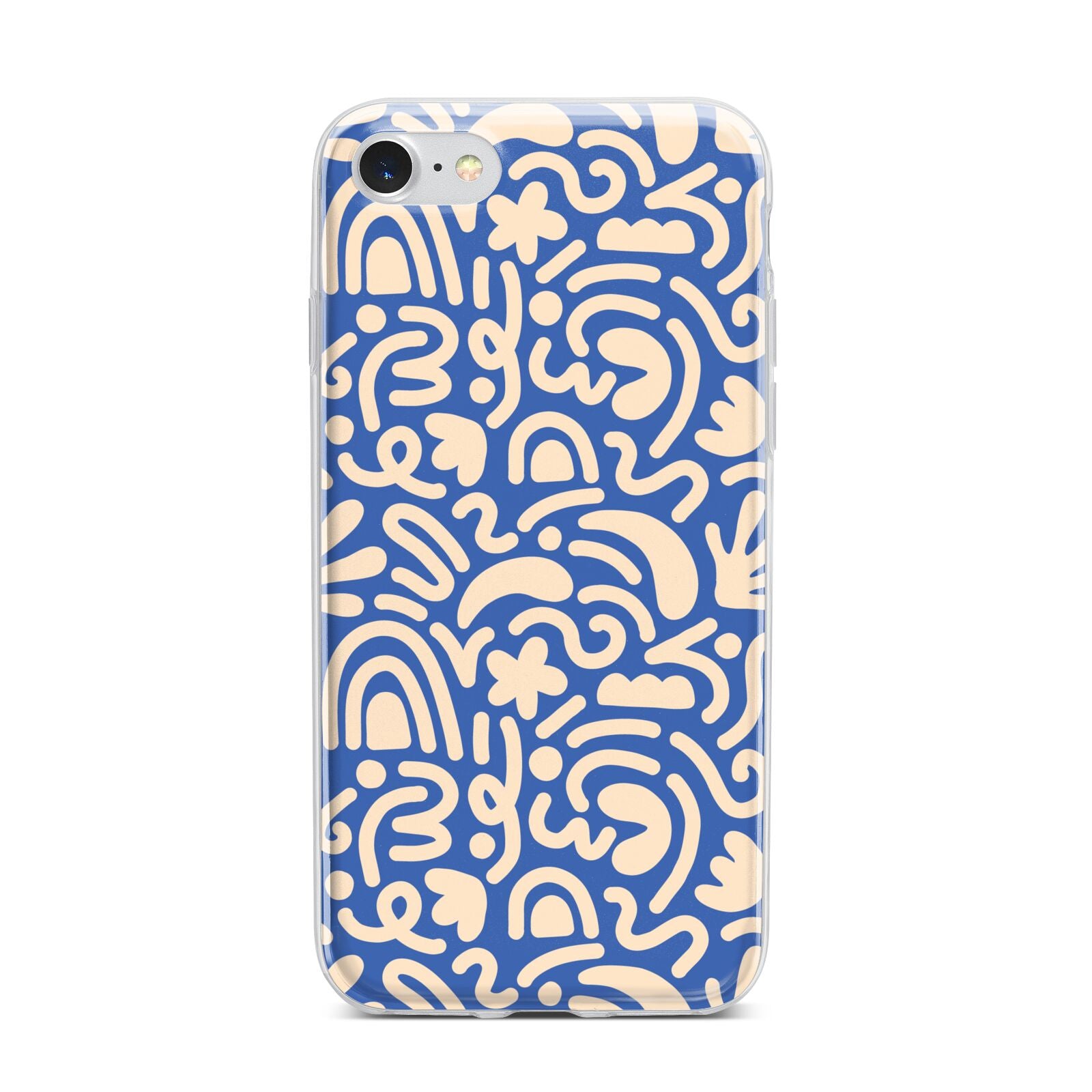 Abstract iPhone 7 Bumper Case on Silver iPhone