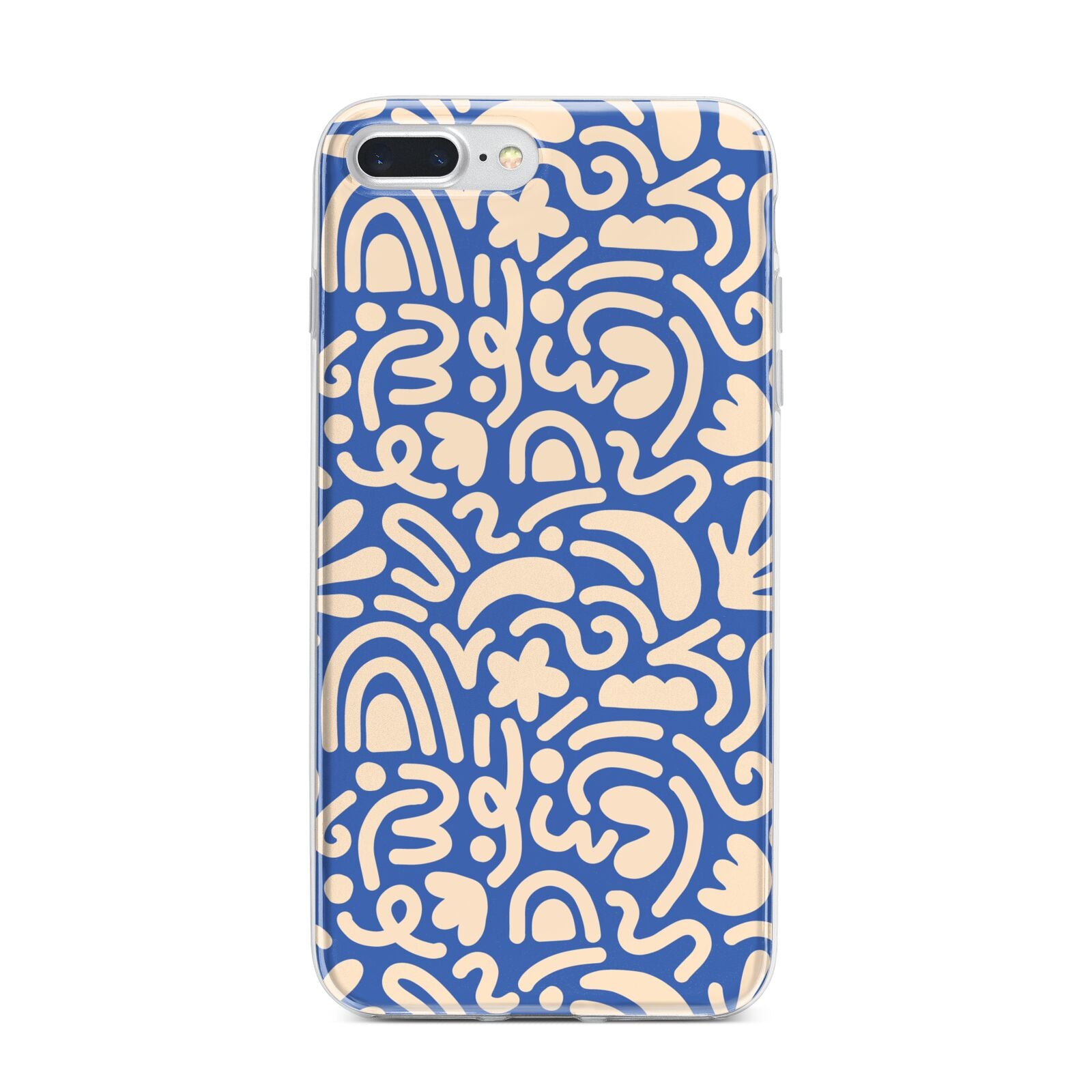 Abstract iPhone 7 Plus Bumper Case on Silver iPhone