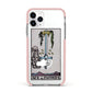Ace of Swords Tarot Card Apple iPhone 11 Pro in Silver with Pink Impact Case