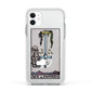 Ace of Swords Tarot Card Apple iPhone 11 in White with White Impact Case
