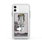 Ace of Swords Tarot Card Apple iPhone 11 in White with White Impact Case