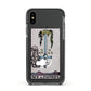Ace of Swords Tarot Card Apple iPhone Xs Impact Case Black Edge on Black Phone