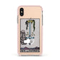 Ace of Swords Tarot Card Apple iPhone Xs Impact Case Pink Edge on Gold Phone
