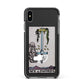 Ace of Swords Tarot Card Apple iPhone Xs Max Impact Case Black Edge on Black Phone