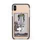 Ace of Swords Tarot Card Apple iPhone Xs Max Impact Case Black Edge on Gold Phone