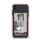 Ace of Swords Tarot Card Apple iPhone Xs Max Impact Case Pink Edge on Black Phone