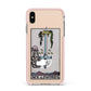 Ace of Swords Tarot Card Apple iPhone Xs Max Impact Case Pink Edge on Gold Phone