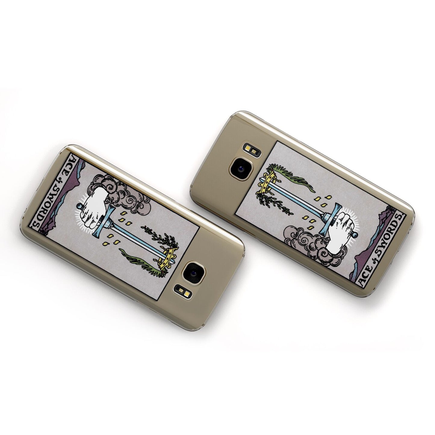 Ace of Swords Tarot Card Samsung Galaxy Case Flat Overview