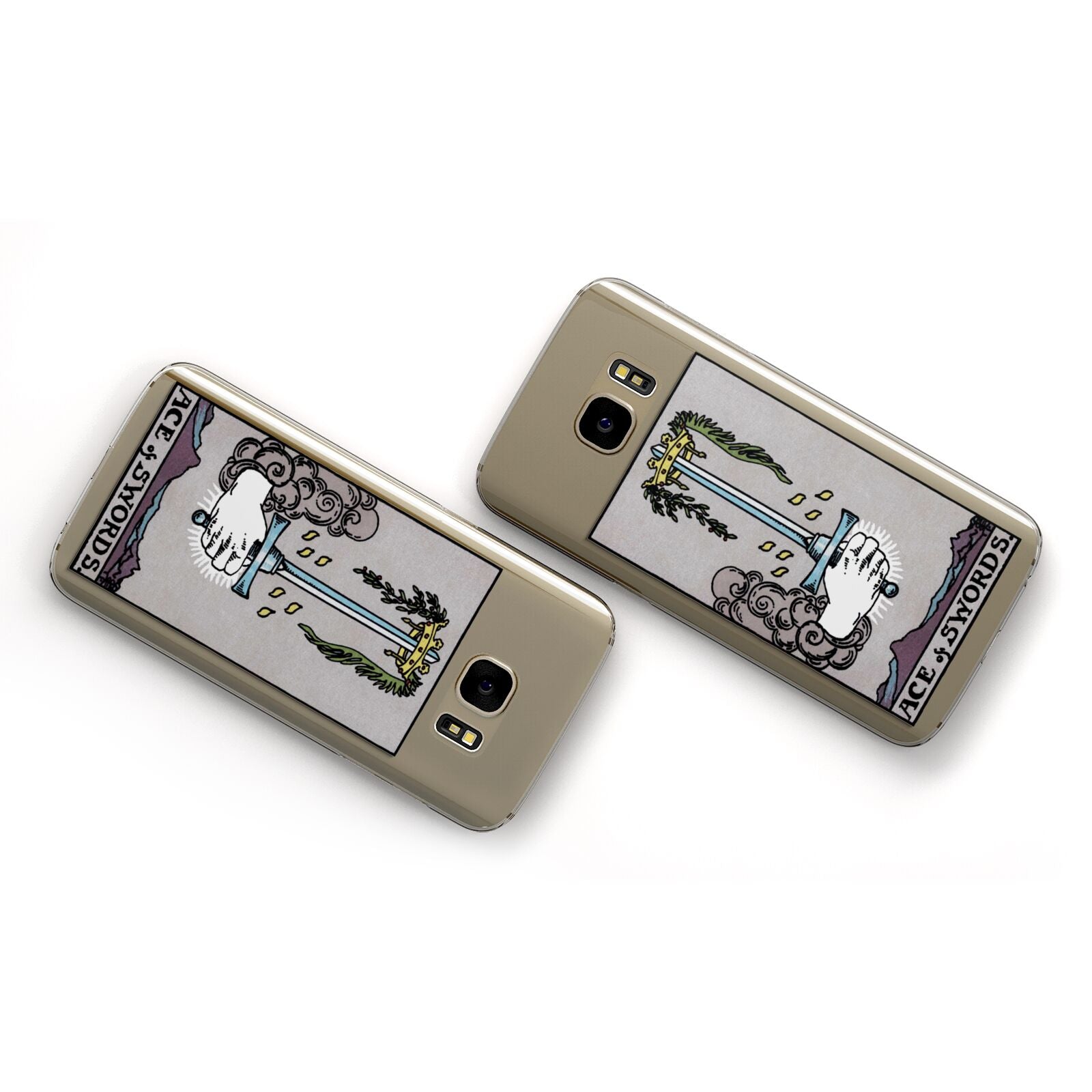 Ace of Swords Tarot Card Samsung Galaxy Case Flat Overview