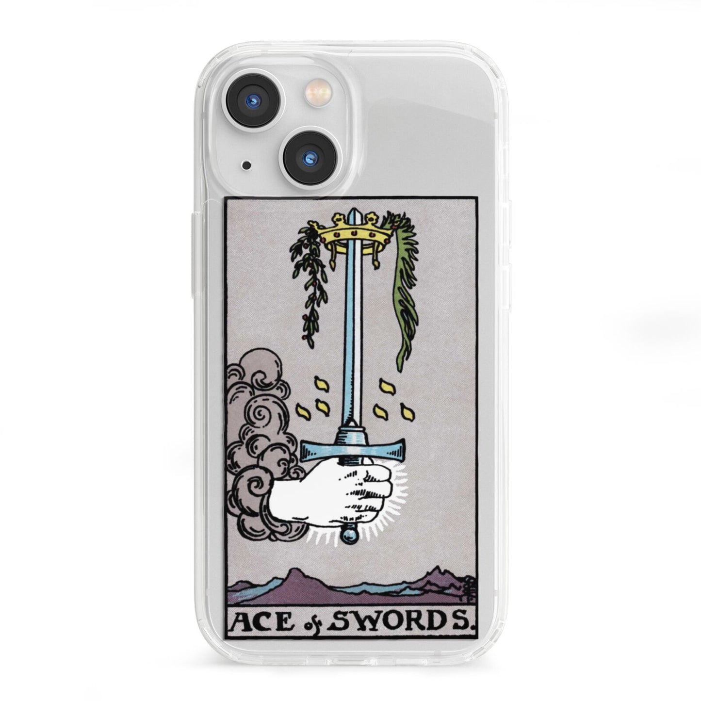 Ace of Swords Tarot Card iPhone 13 Mini Clear Bumper Case